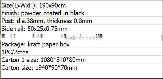 2014 Newest style modern fashion metal single bed