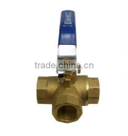 brass three-way ball valve (L/T type port)