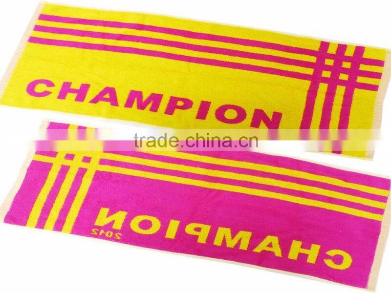 100% Cotton Terry Jacquard Sports Towel With Customized Logo