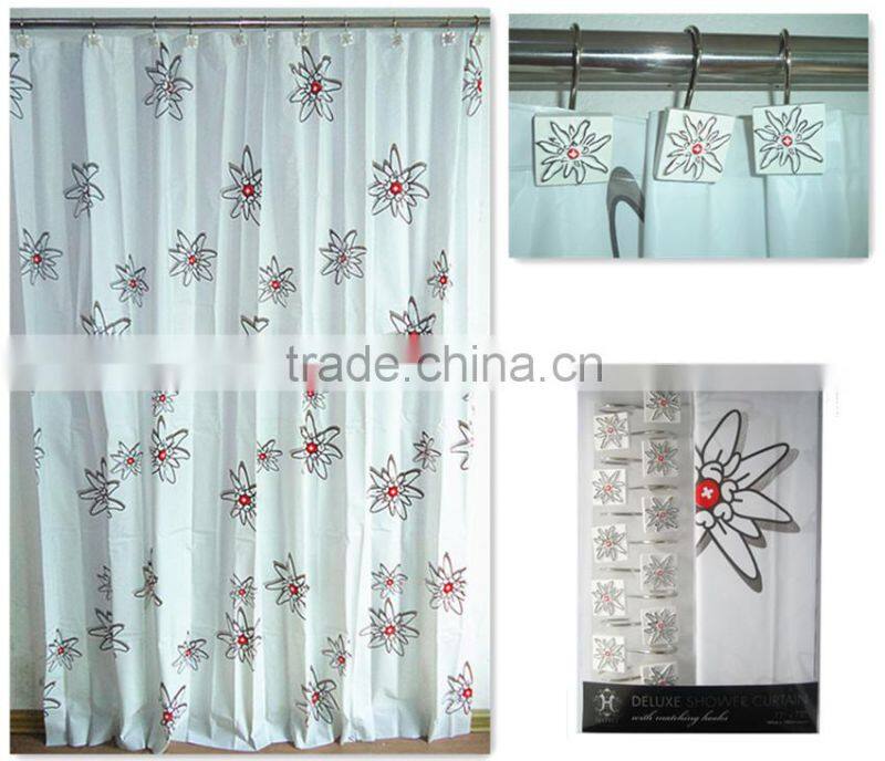 eco-friendly and rainbowl bath PEVA shower curtain