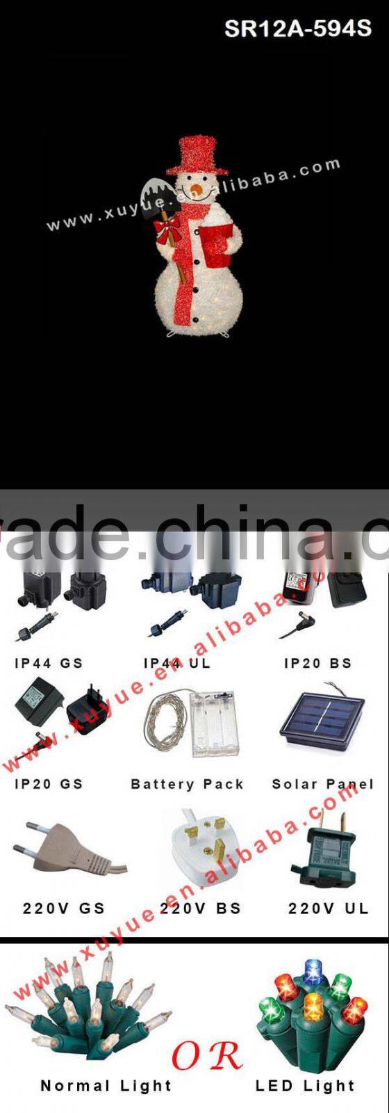 LED silver christmas Snowman light/ golden Christmas santa light (Outdoor MOQ: 200PCS GS/CE/UL)