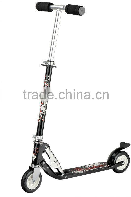 Aluminum foot scooter with 130mm rubber wheel push scooter with two wheels CE/EN-71/ASTM Approved 2015 for sale