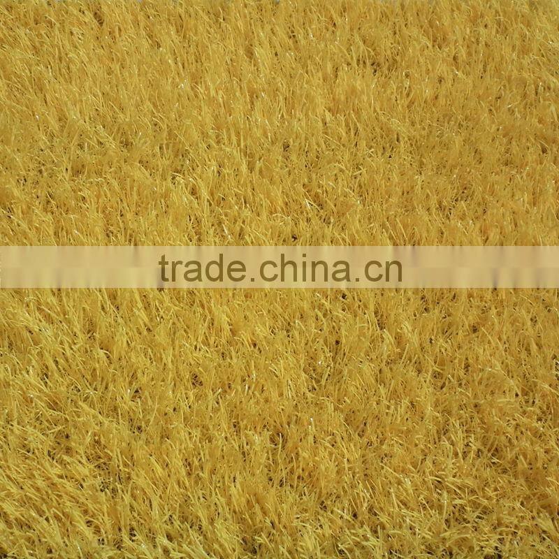 yellow color artifcial grass for school kindergarden playground