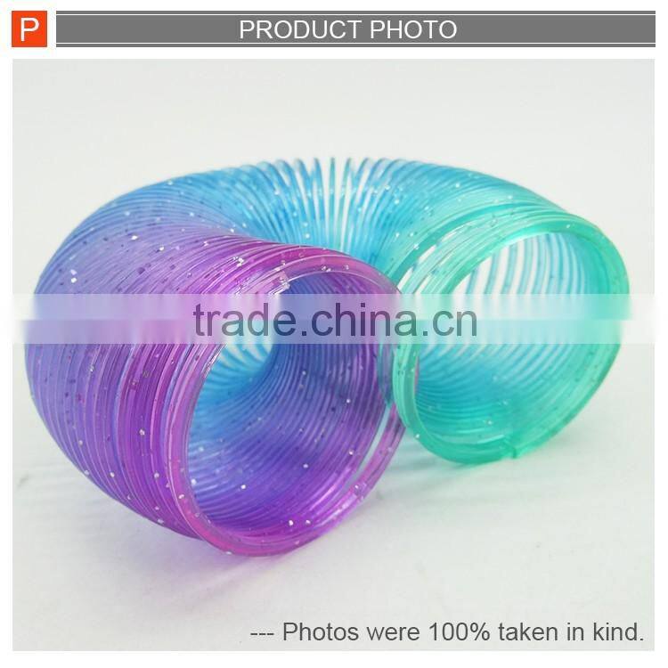 4.5cm promotiontoys rainbow bouncing spring slinky toys