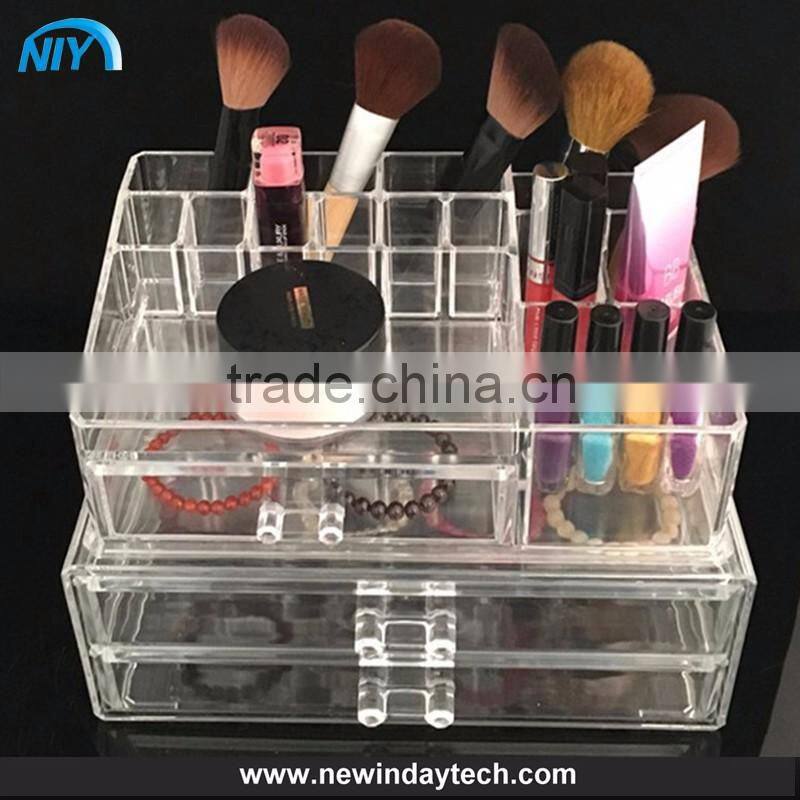 acrylic makeup organizer cosmetic organizer and Large Jewerly Chest or makeup storage ideas Case Lipstick