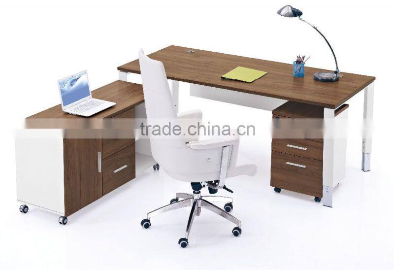 2016Comtemporary office furnitures L sharp staff table office desk for two people made in Foshan