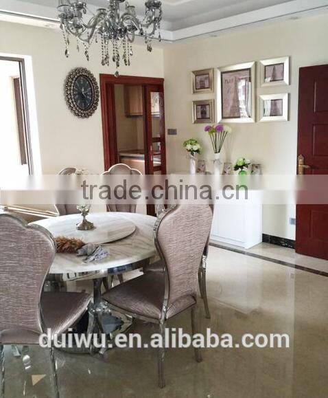 2012 Factory new marble model stainless steel dining table with good price