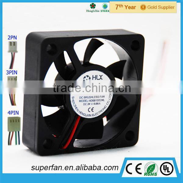 high quality brushless dc fan 5015 12v dc cpu cooling fan