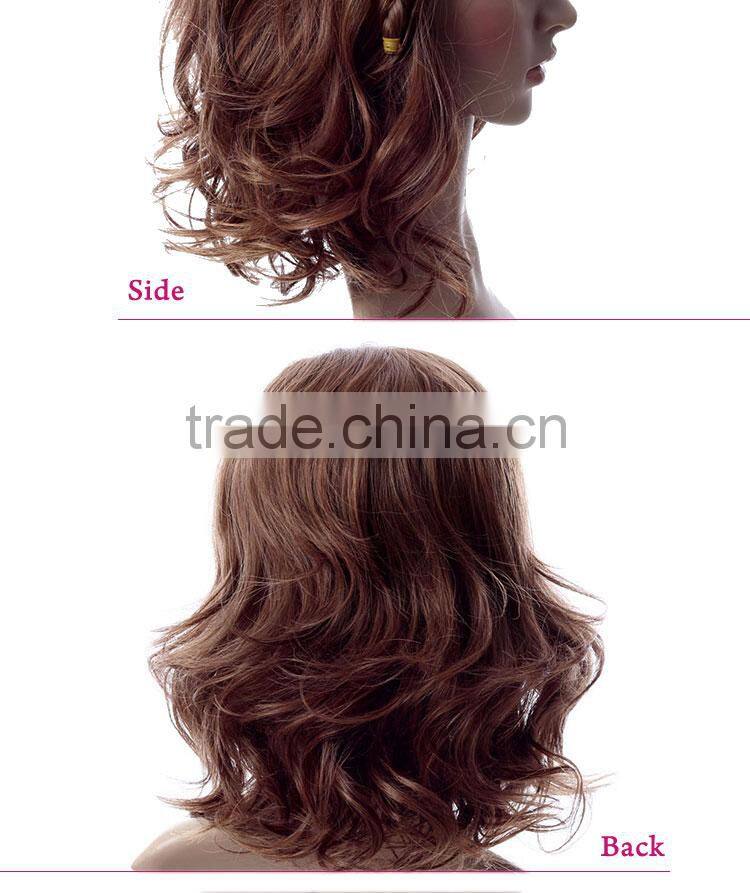 Factory price heat synthetic fiber half wig cap half wig