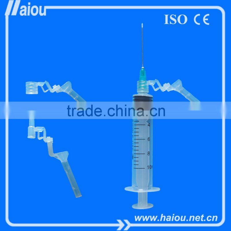 Automatically lock safety injection needle