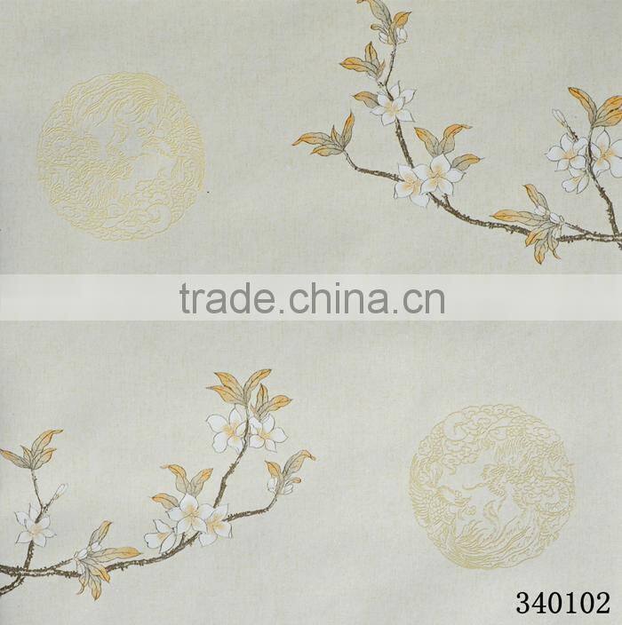 oriental style 3d nonwoven wall paper