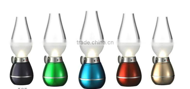 Blowing Control Lamp Kerosene Lamp,USB Powered Charging Kerosene Nostalgia Oil Lamp Design