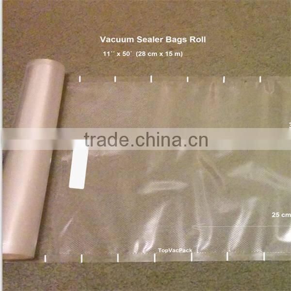 Manufacturer customized embossed vacuum sealer nylon pe vacuum Food saver bag with embrossed
