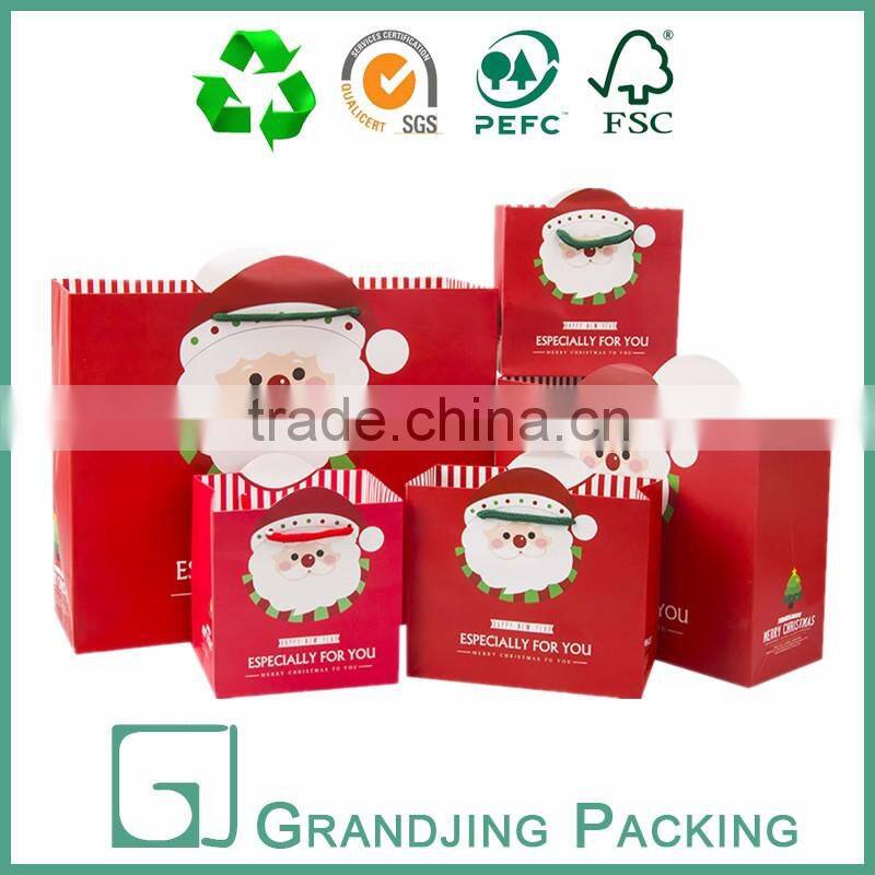 High quality reusable packaging Christmas paper bag