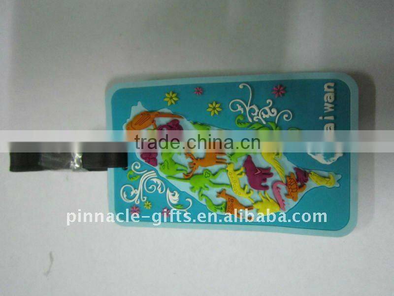 2D or 3D soft pvc luggage tag/ID tags/bag tags