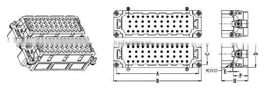 HEE-092 Power heavy duty connector HEE-092 Harting type