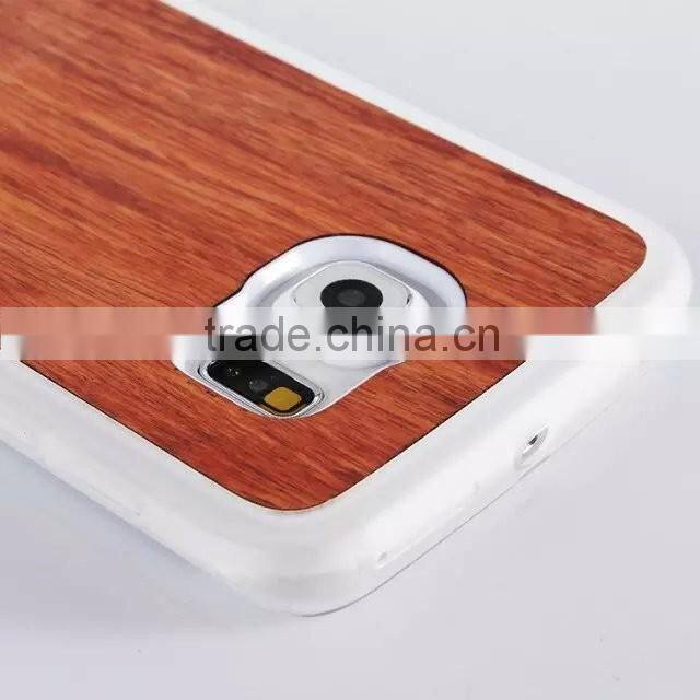 TPU Design Bamboo Phone Case Wood Mobile Phone S6 Cover