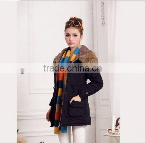 Woman Clothing Newest Any Size Black And White Coat Women Fashion Coats 2014