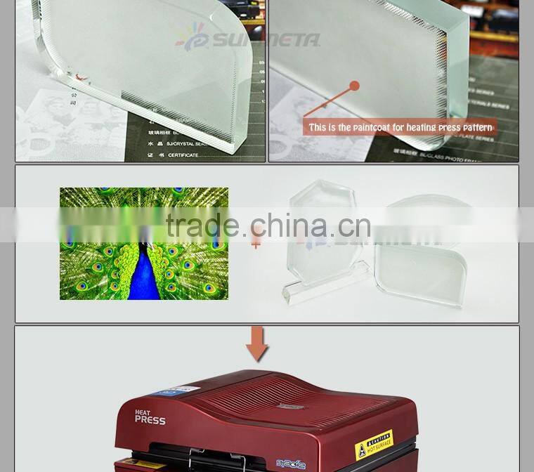 Hotsale L150*H100*W20mm smooth angle square blank sublimation 3d photo crystal
