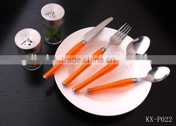 Colorful Plastic Handle Stainless Steel Cutlery - KX-P022