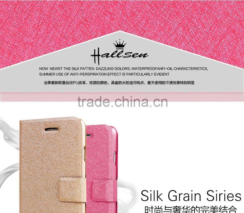 LZB hot selling silk grain flip leather case for samsung galaxy A8