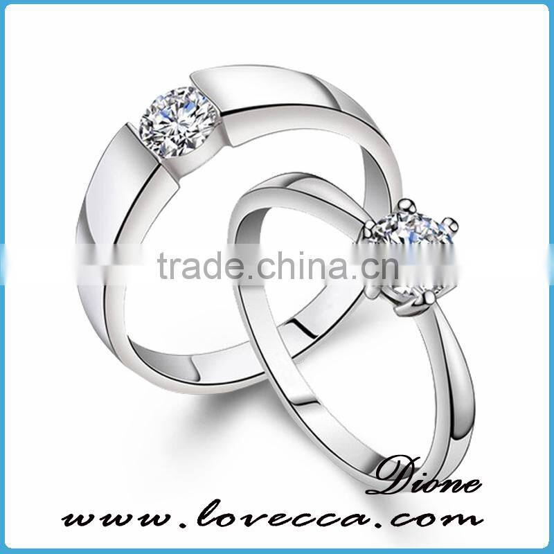 Silver wedding jewelry bijoux ring for couple