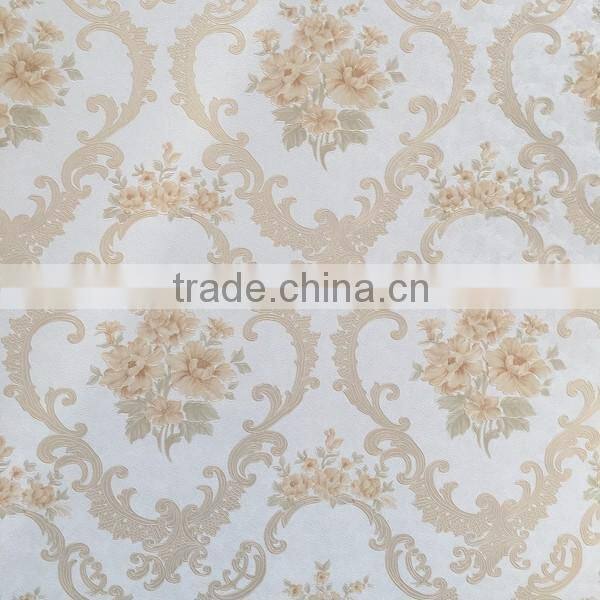 colorful flowers garden style vinyl wallpaper