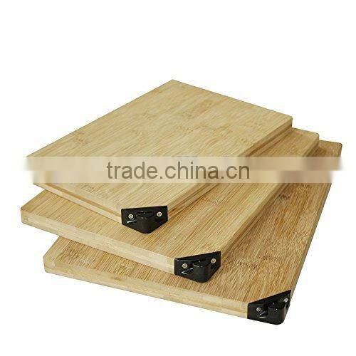 Multifunction Bamboo Sharpening Stone and Cutting Board Thick Bamboo Carving and Chopping Station Drip Groove Handle