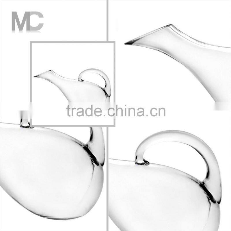 Wholesale Hot Sale Handmade Unique Bulk Single Glass Wine Decanter With Handle