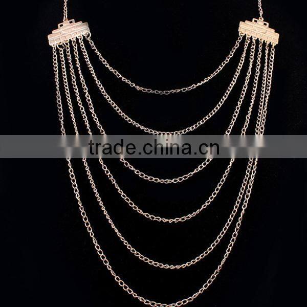 Factory price beautiful gold plated pendants chain necklace