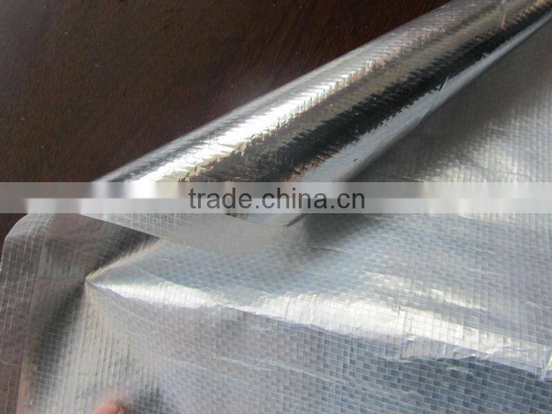 aluminum foil pe tarpaulin,pe plastic sheets canvas with aluminum foil coated