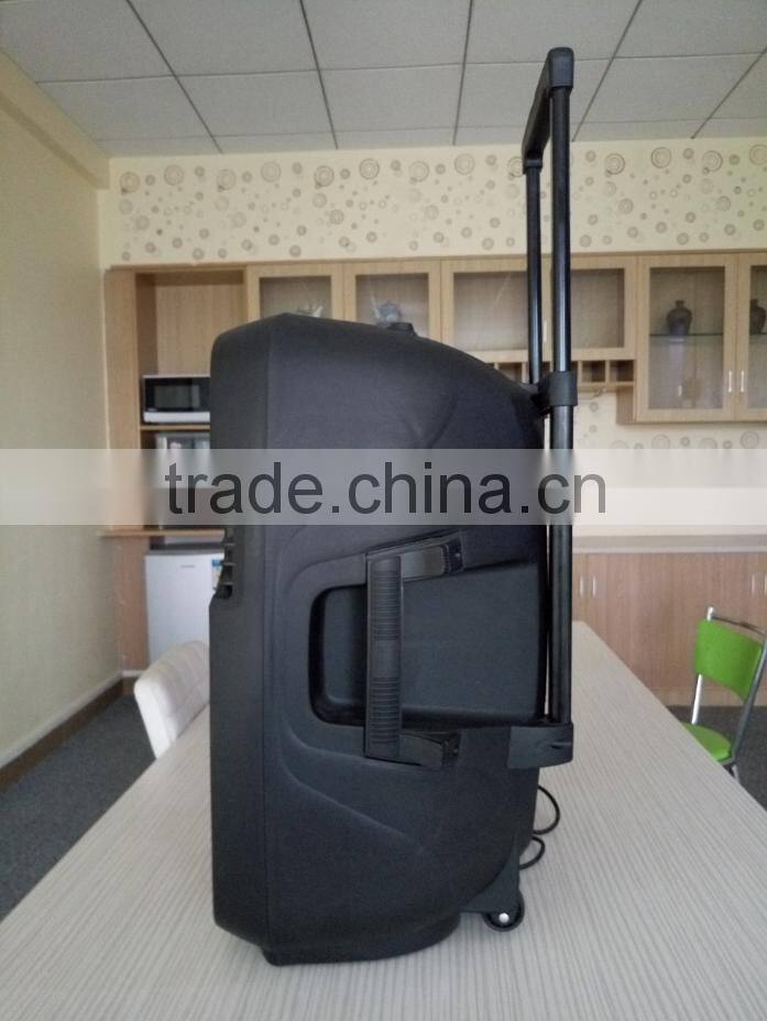 12 inch dotun active hottest trolley super bass pa speaker system with usb and fm radio