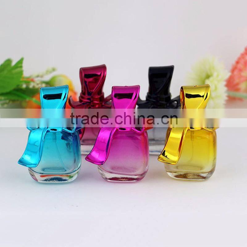fashion design flower shape pump sprayer cap 20ml crystal perfume glass bottle for personal care