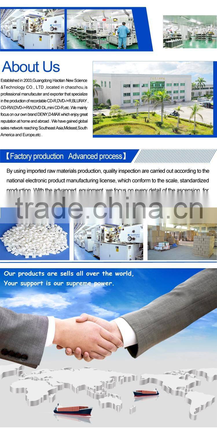 Virgin material wholesale cd-r blank with 50pcs spindle packing