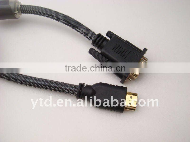 High quality cvga to db25 vga able gold plated for HD-TV computer