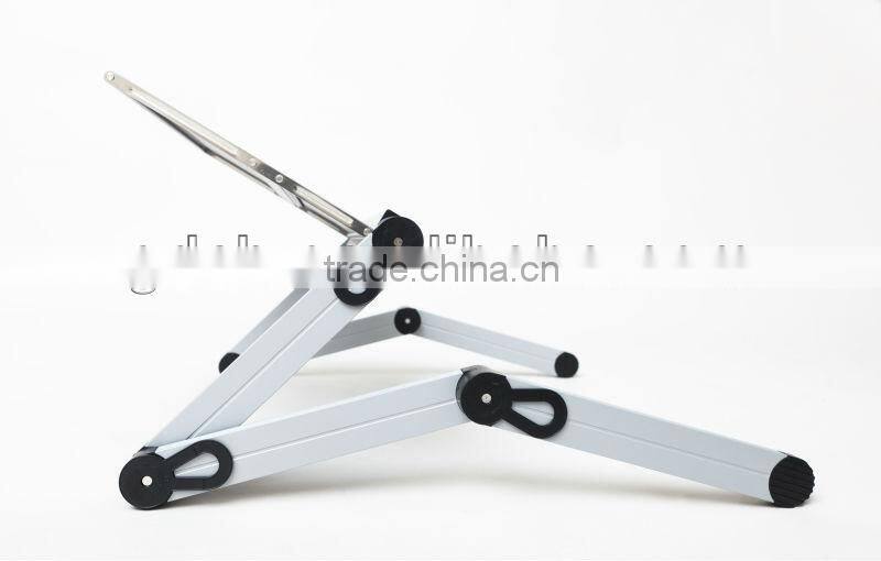 Strong and durable portable metal computer desk with mouse pad