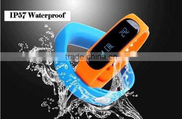 Digital 0.84" Bluetooth OLED Smart Bracelet E02 Fitness Tracker Wristband Smart Bracelet with Heart Rate Monitor