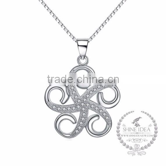 925 sterling silver octopus creative pendant necklace fashion women necklace supplies 6360454