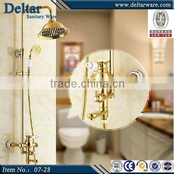 Hot selling classical golden shower water mixer, Wholesale golden shower mixer with hose
