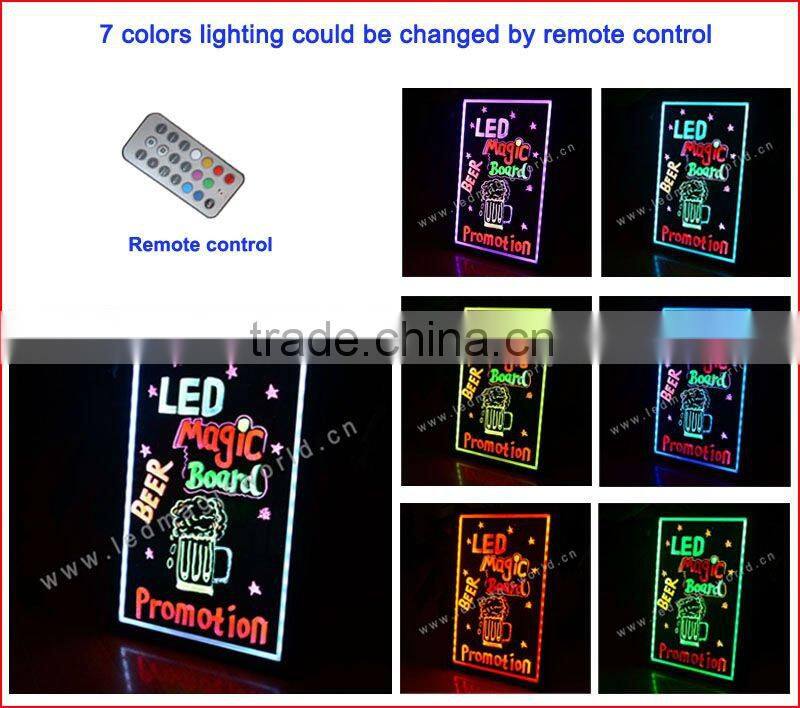 High Quality Sparkle Neon Marker Pen Chalk Board LED Writing Board