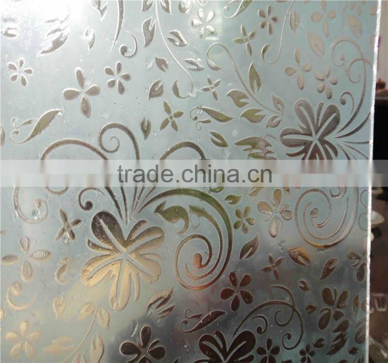 deep acid etched glass, flower design glass etching,acid for glass etching