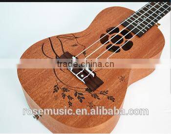 24 " lowest price carving sapele ukulele