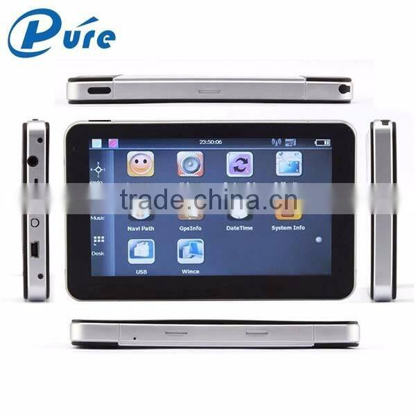 5" Car GPS Navigator 4GB Flash 480*272 Display Solution Multimedia with Rear View Camera