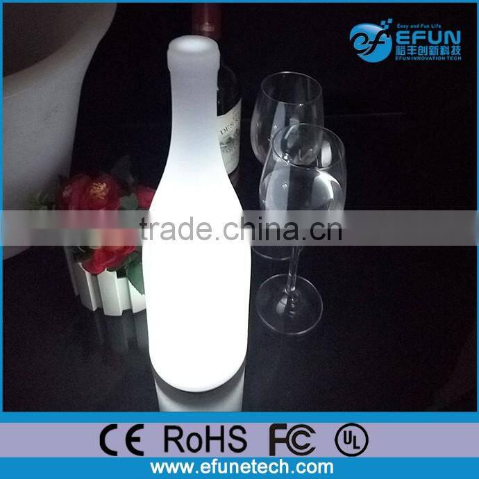 led craft bottle shape lamp, decorative color changing led bar table lamp