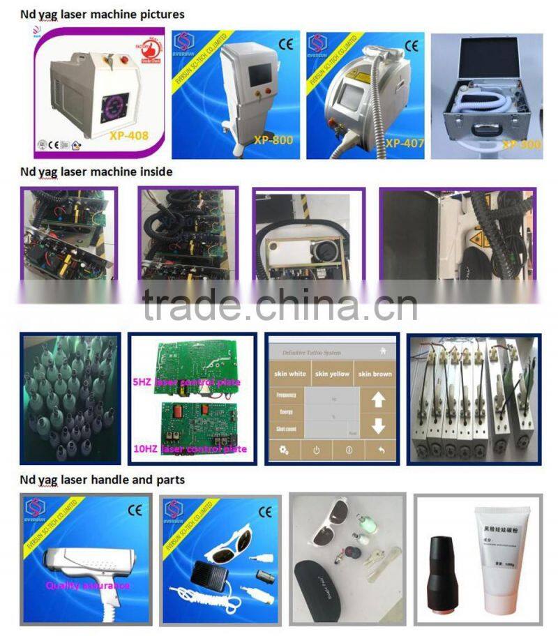 Hotest Ruby Q-switch laser tattoo & eyebrow removal machine EVERSUN XP407