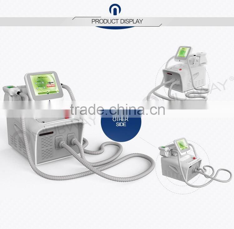 2 Handles work together!!!!! fat freezing slimming portable cryolipolysis machine