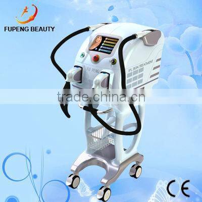Super hair removal and skin rejuvenation IPL machine with two handles
