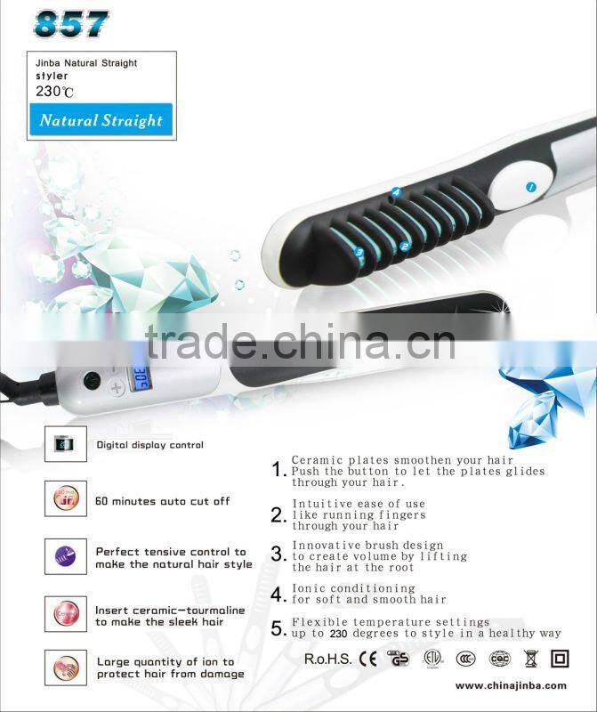 JINBA 857 Ceramic Nature Straight Style Ionic Hair Straightener