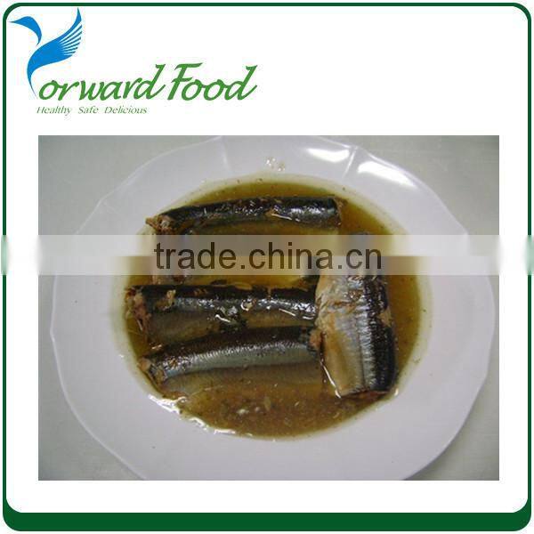 Horse mackerel canned in vegetable oil and mackerel in brine