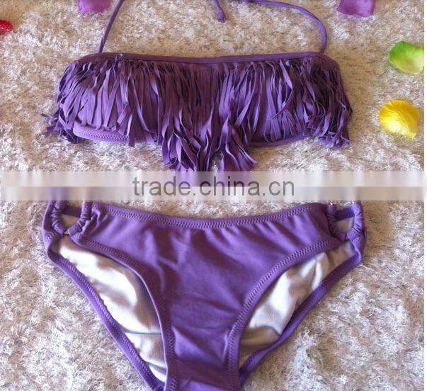 Wholesale Women Tassel Bikini Swimwear swimsuit Push up Fringe Top Bandeau Bikini